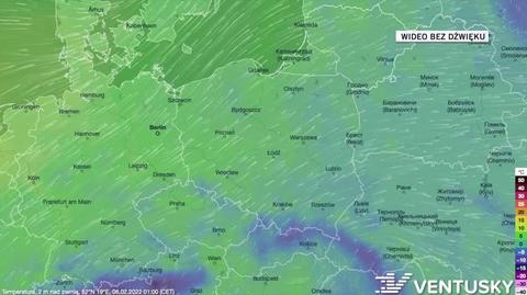 Prognozowana temperatura w ciągu kolejnych dni