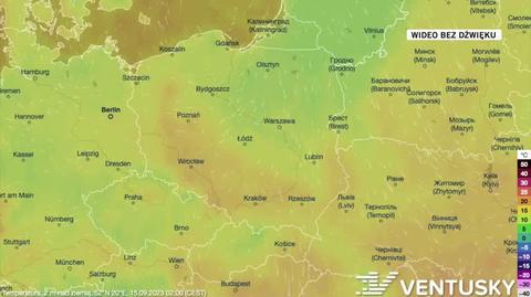 Prognozowana temperatura w kolejnych dniach