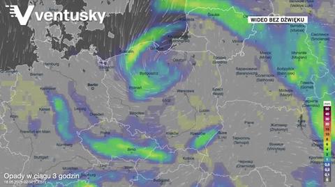 Prognozowe opady w kolejnych dniach