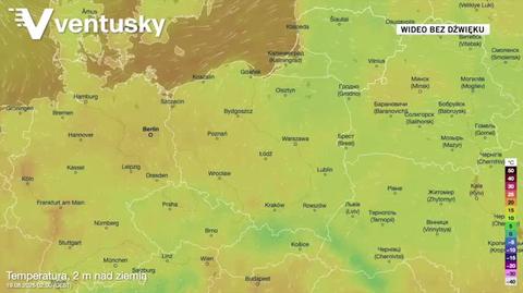 Prognozowana temperatura w kolejnych dniach
