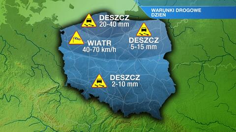 Warunki drogowe w piątek
