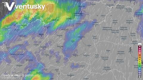 Prognozowane opady na kolejne pięć dni