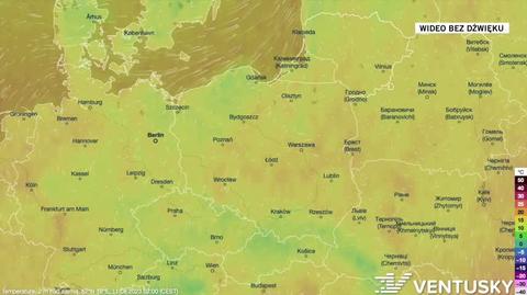 Prognozowana temperatura w kolejnych dniach