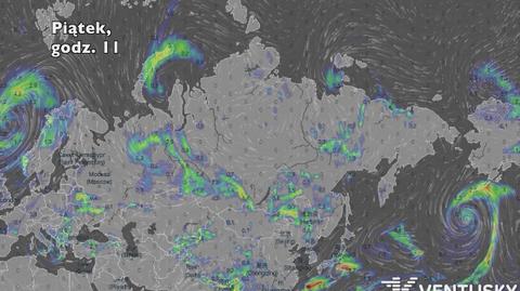 Opady deszczu w Rosji do niedzieli (Ventusky.com) | wideo bez dźwięku