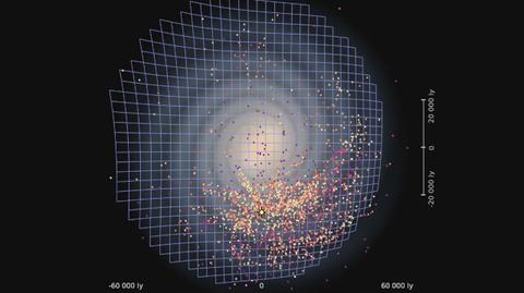 Struktura 3D Drogi Mlecznej (Jan Skowron/OGLE /Astronomical Observatory, University of Warsaw)