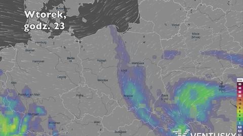 Opady w ciągu kolejnych pięciu dni (Ventusky.com) (wideo bez dźwięku)