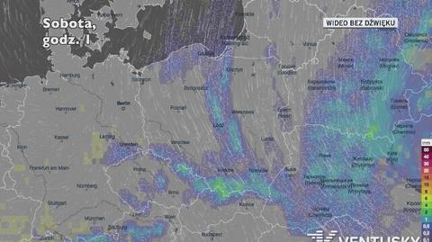 Prognozowane opady w ciągu pięciu dni (Ventusky.com)