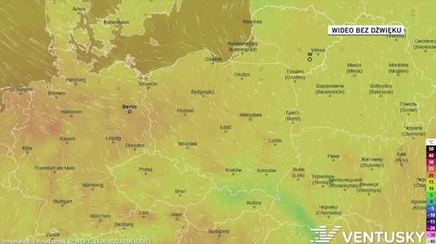 Prognozowana temperatura w kolejnych dniach