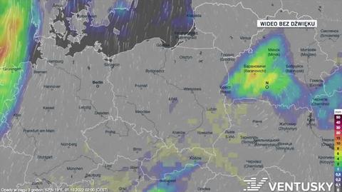 Prognoza opadów w dniach 01-05.10