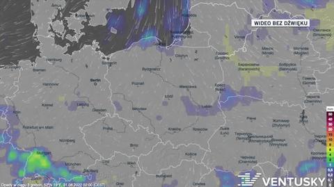 Prognoza opadów w dniach 31.08-04.09