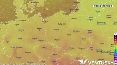 Prognozowana temperatura na kolejne dni