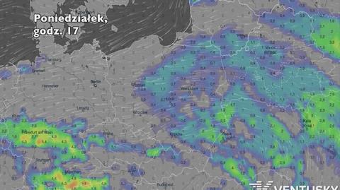 Opady w ciągu najbliższych pięciu dni (Ventusky.com)