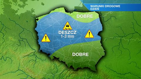 Warunki drogowe w poniedziałek 14.08