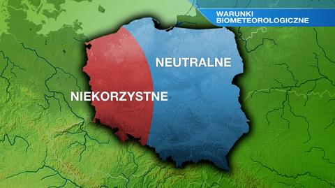 Warunki biometeorologiczne w poniedziałek 10.07