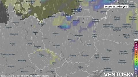 Prognozowane opady w dniach 16-20.02