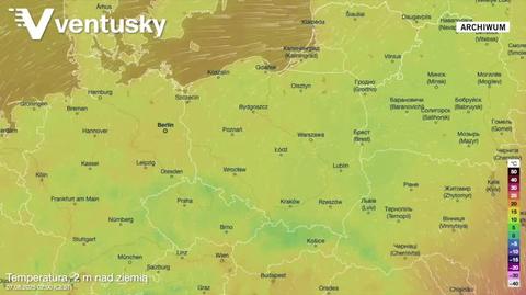 Prognozowane temperatury w kolejnych dniach