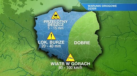Warunki drogowe w piątek