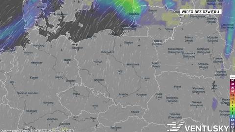 Prognozowane opady w kolejnych dniach