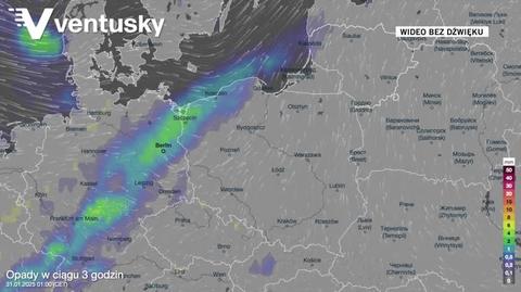 Prognozowane opady w kolejnych dniach