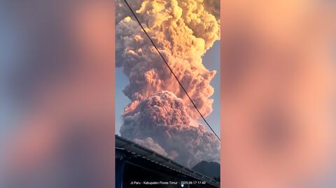 Erupcja wulkanu Lewotobi Laki-laki