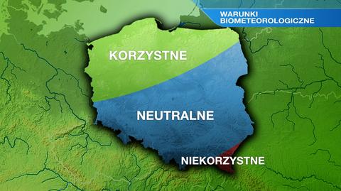 Warunki biometeo w poniedziałek