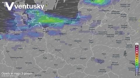 Prognozowane opady w kolejnych dniach