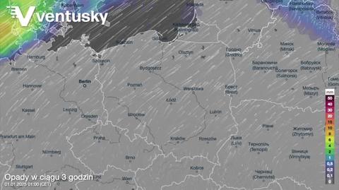 Prognozowane opady w kolejnych dniach