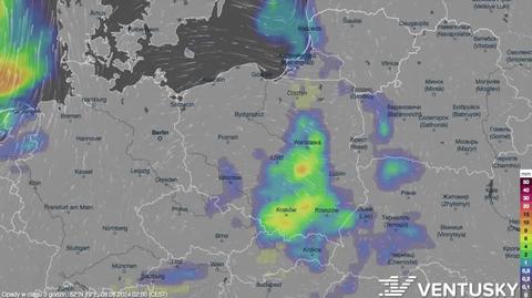 Prognozowane opady w kolejnych dniach