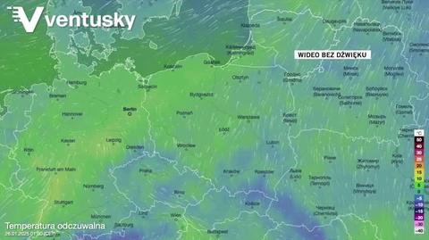 Prognozowana temperatura w kolejnych dniach