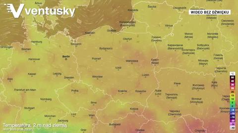 Prognozowana temperatura w kolejnych dniach