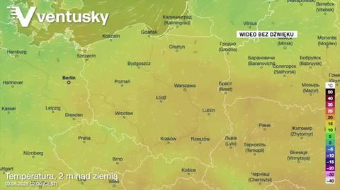 Prognozowana temperatura w kolejnych dniach