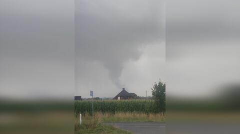 Zalążek trąby powietrznej w Pszczynie