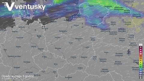 Prognozowane opady w sylwestra i Nowy Rok