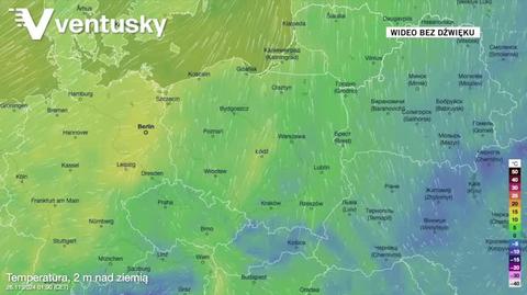 Prognozowana temperatura w kolejnych dniach