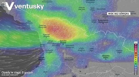 Prognozowane opady śniegu w Gruzji