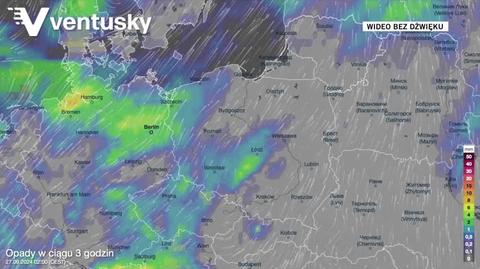 Prognozowane opady w kolejnych dniach