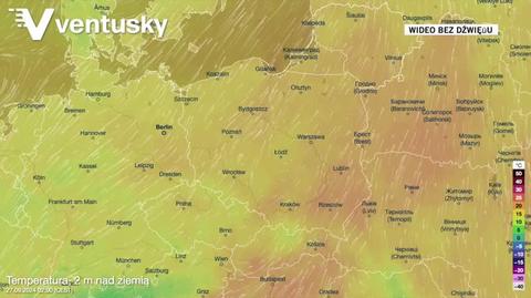 Prognozowana temperatura w kolejnych dniach