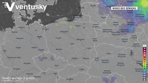 Prognozowane opady w kolejnych dniach