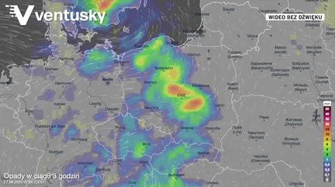 Prognozowane opady na kolejne dni
