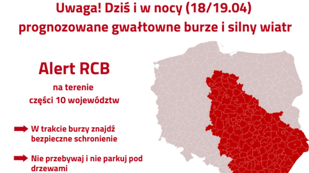 Alert RCB. "Znajdź bezpieczne schronienie"
