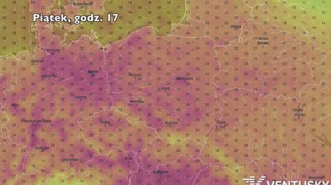 Temperatura w najbliższych dniach (ventusky.com | wideo bez dźwięku)