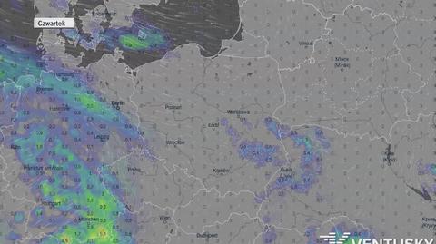 Opady prognozowane do poniedziałku