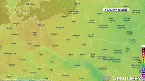 Prognozowana temperatura w ciągu kolejnych dni