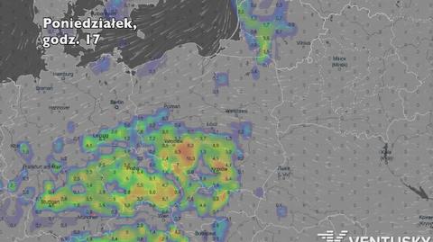 Opady w ciągu najbliższych pięciu dni (Ventusky.com) | wideo bez dźwięku