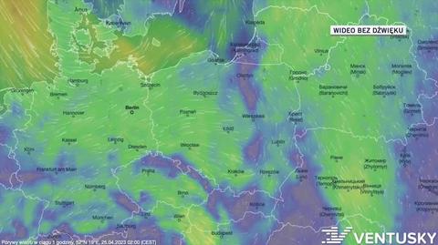 Prognozowane porywy wiatru w kolejnych dniach