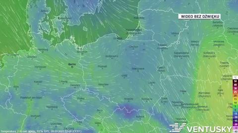 Prognozowana temperatura w kolejnych dniach