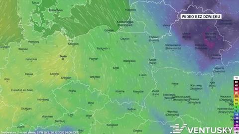 Prognoza temperatury w dniach 26-30.12