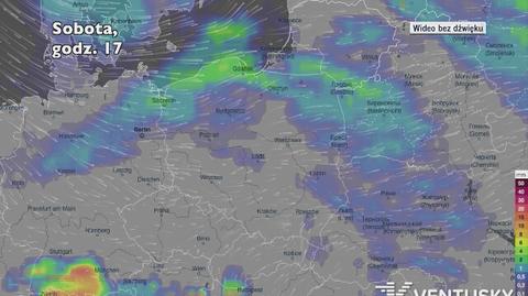 Opady deszczu w ciągu kolejnych pięciu dni (Ventusky.com | wideo bez dźwięku)