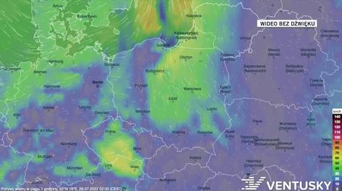 Prognoza porywów wiatru na 26-30.07