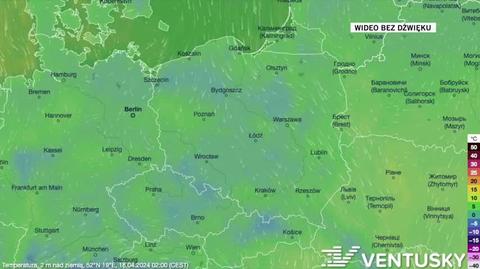 Prognozowana temperatura w kolejnych dniach